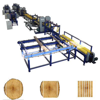 Sawmill Wood saw machine automatic production line twin vertical sawmill band saw