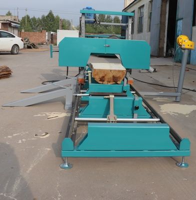 9HP Gasoline Engine Portable Horizontal Band Sawmill Diesel Mobile Band Sawmill