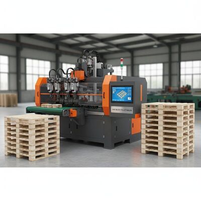 CNC Computerized Control Pallet Nailing Machine for 1600mm x 1200mm Block Pallets with 10 Pallets/Hour Capacity