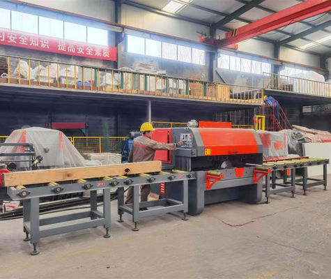 130KW High-Efficiency Double Arbor Rip Saw for Large Wood Planks Processing
