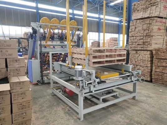 AWPN 1300 αυτόματη μηχανή κατασκευής παλέτας ξύλου με αυτόματη τροφοδοσία και στοίβαση