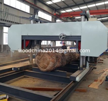 Δία 2500mm CNC Οριζόντια αυτόματη ξύλο Bandsaw Machine Band Saw Για Αφρικανική κοπή ξύλου