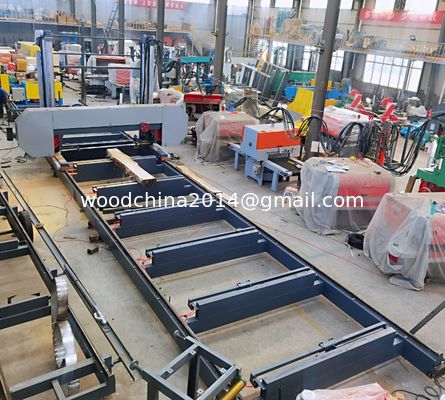 Δία 2500mm CNC Οριζόντια αυτόματη ξύλο Bandsaw Machine Band Saw Για Αφρικανική κοπή ξύλου