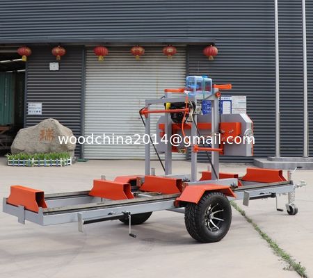 9HP Gasoline Engine Portable Horizontal Band Sawmill Diesel Mobile Band Sawmill