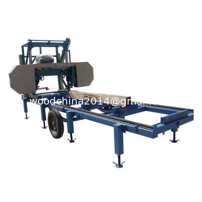 Horizontal Timber Bandsaw Portable Wood Band Saw Mill, Forest Mobile bandsaw