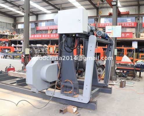 Log Wood Processing Sawmill Machine Wood Portable Sawmill, Automatic Horizontal Bandsaw with inverter feeding