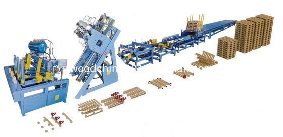 Μηχανή Euro Wood Block Palet Making Machine 4 Σύστημα συναρμολόγησης παλέτας