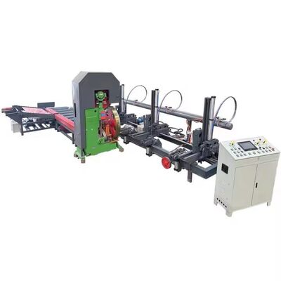 Σιδηροδρομικό μηχάνημα κοπής ξύλου MJ3210 Log Sawmill με αυτόματο φορτηγό 1060mm τροχός 30KW κινητήρα