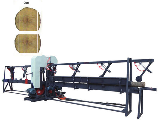 Twin Vertical Wood Resaw Band Saw, Vertical Band Sawmill Wood Cutting Saw Mill Machine για κοπή πλακών